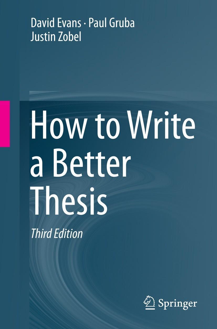 How to Write a Better Thesis | SpringerLink