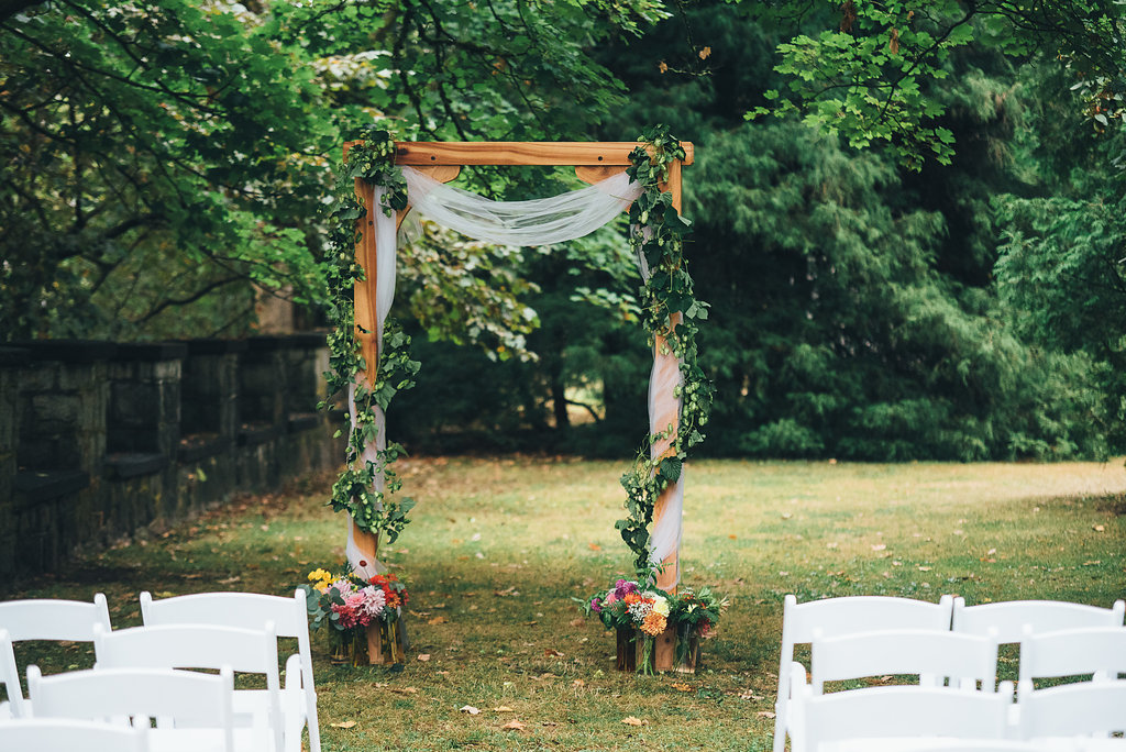 This was a DIY wedding where our couple did everything themselves, including cultivating all the plants used on their wedding day.