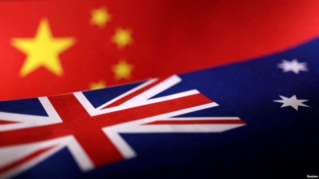 澳大利亚和中国国旗图示