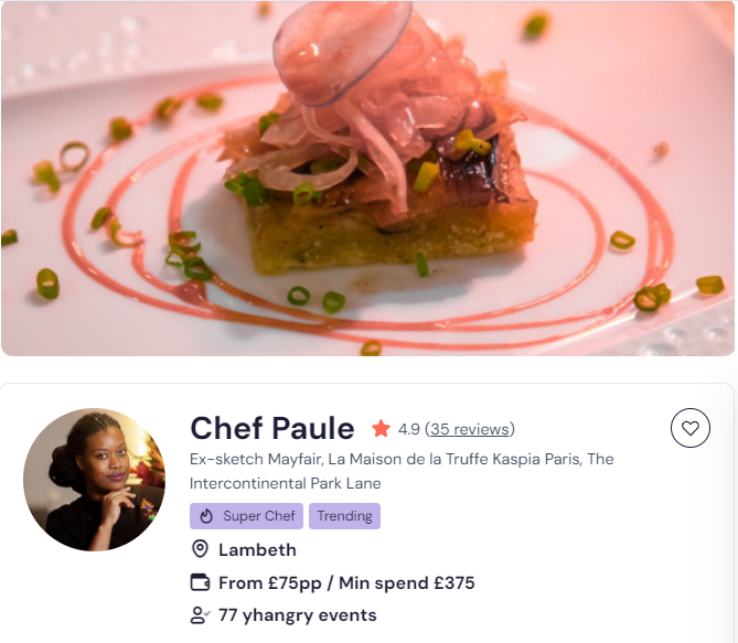 Chef Paule’s corporate catering in London