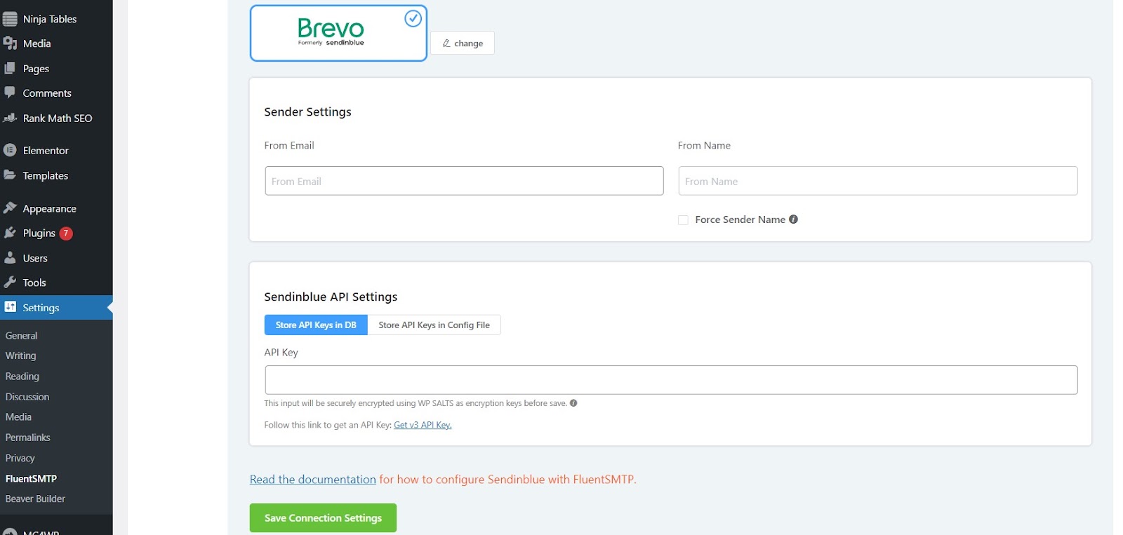 setting up brevo with fluentsmtp 