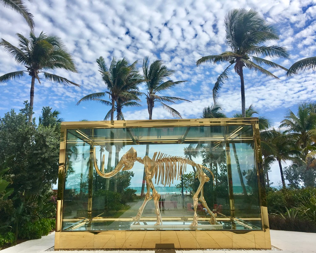 A 24-karat gold mammoth skeleton is one of Faena's highlights.