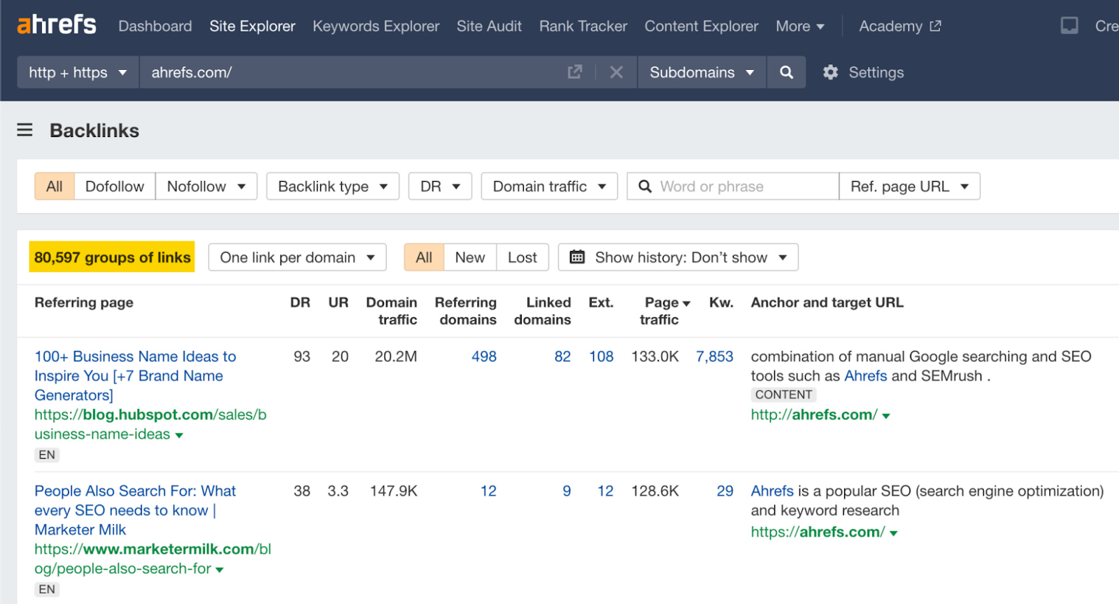 Ahrefs: Banklink Checker