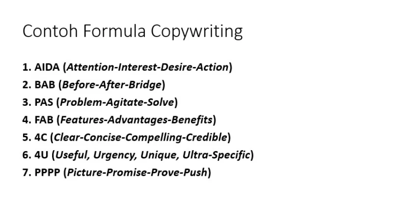 Pahami Dulu Formula Copywriting