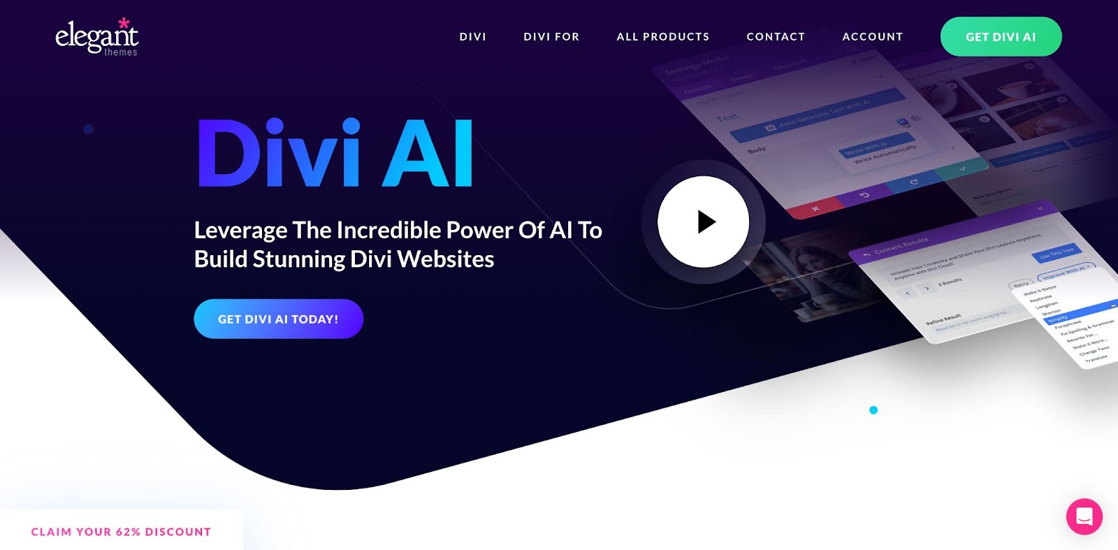 Divi AI Page Builder for highly-customizable websites