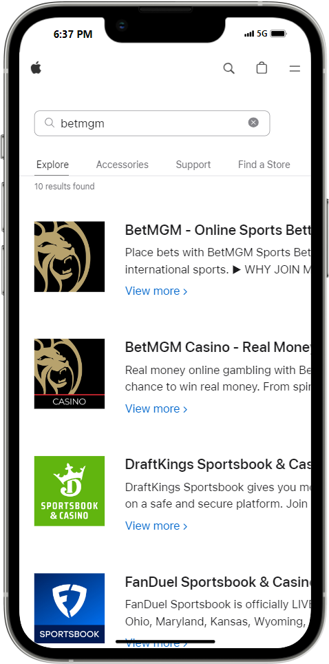 BetMGM app iOS