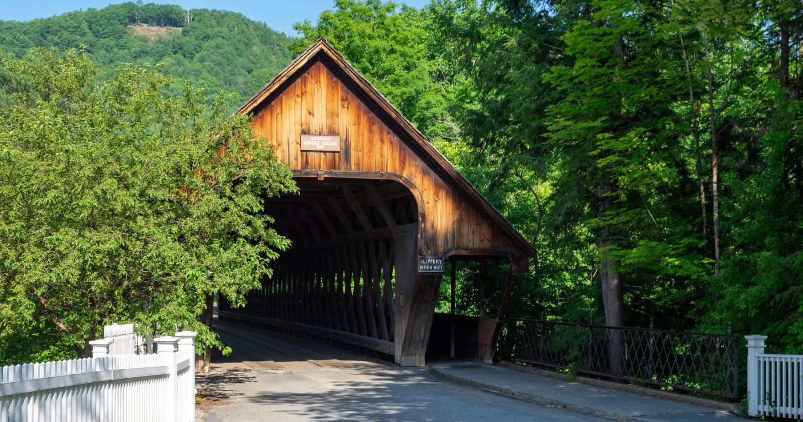 Covered bridge in Woodstock Vermont