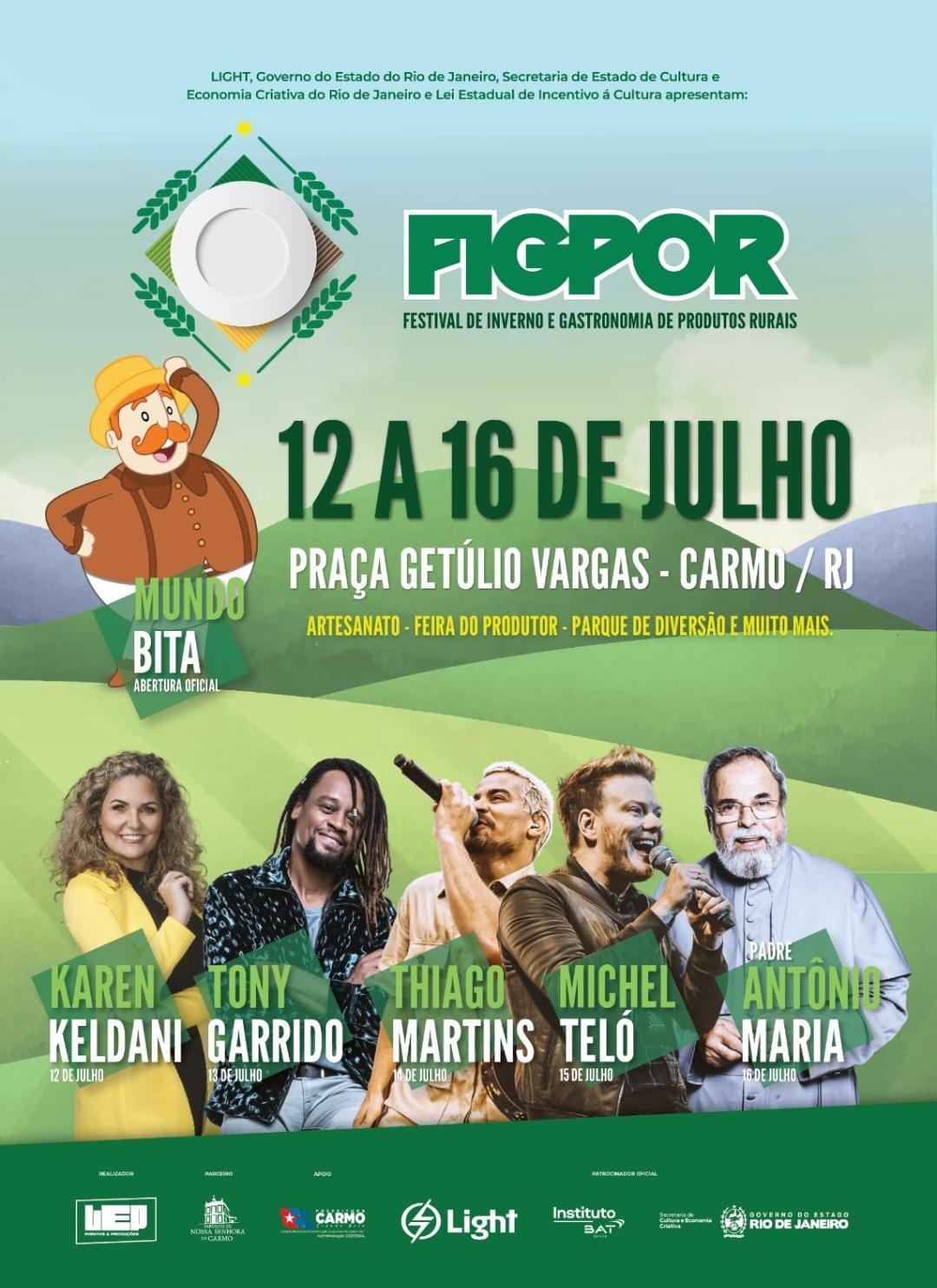 Com Michel Teló, Toni Garrido, Mari Henrique e mais, começa Figpor em Carmo/RJ