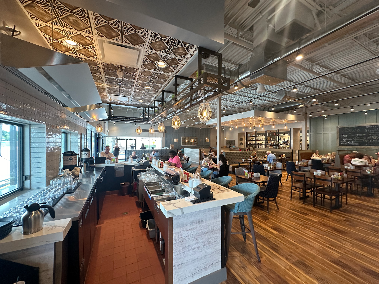 Interior of First Watch dining room and serving stations