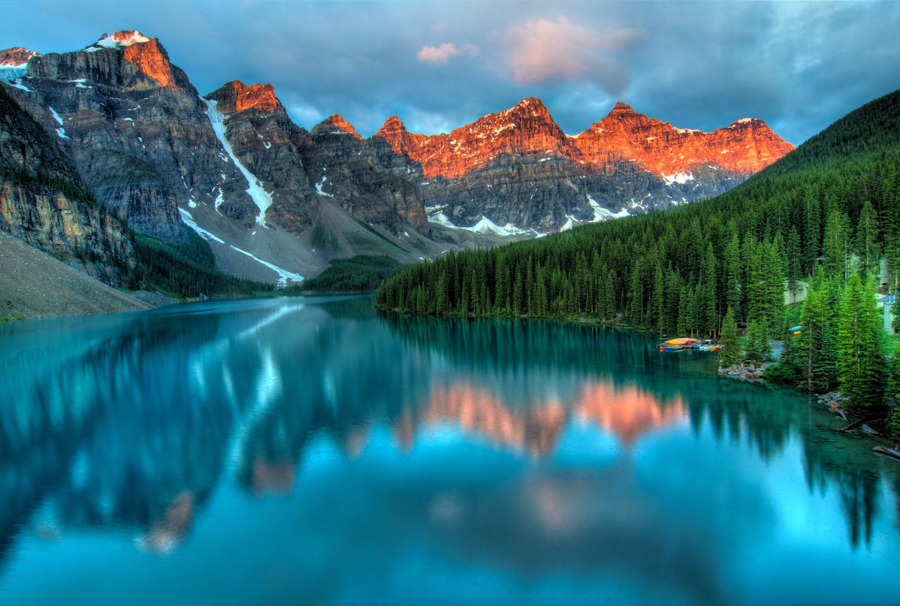 a lake in the mountains