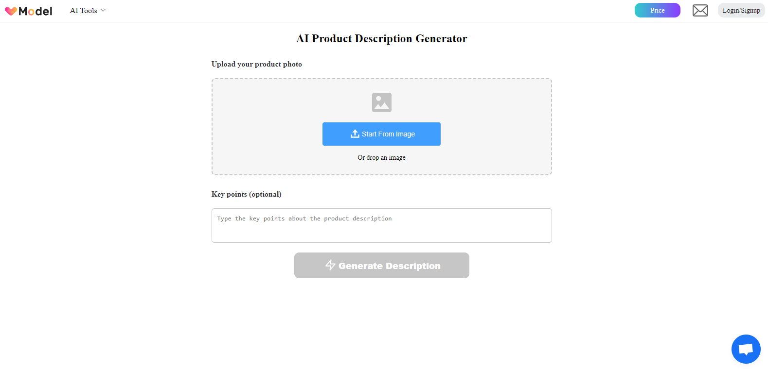 VModel.ai Product Description Generator