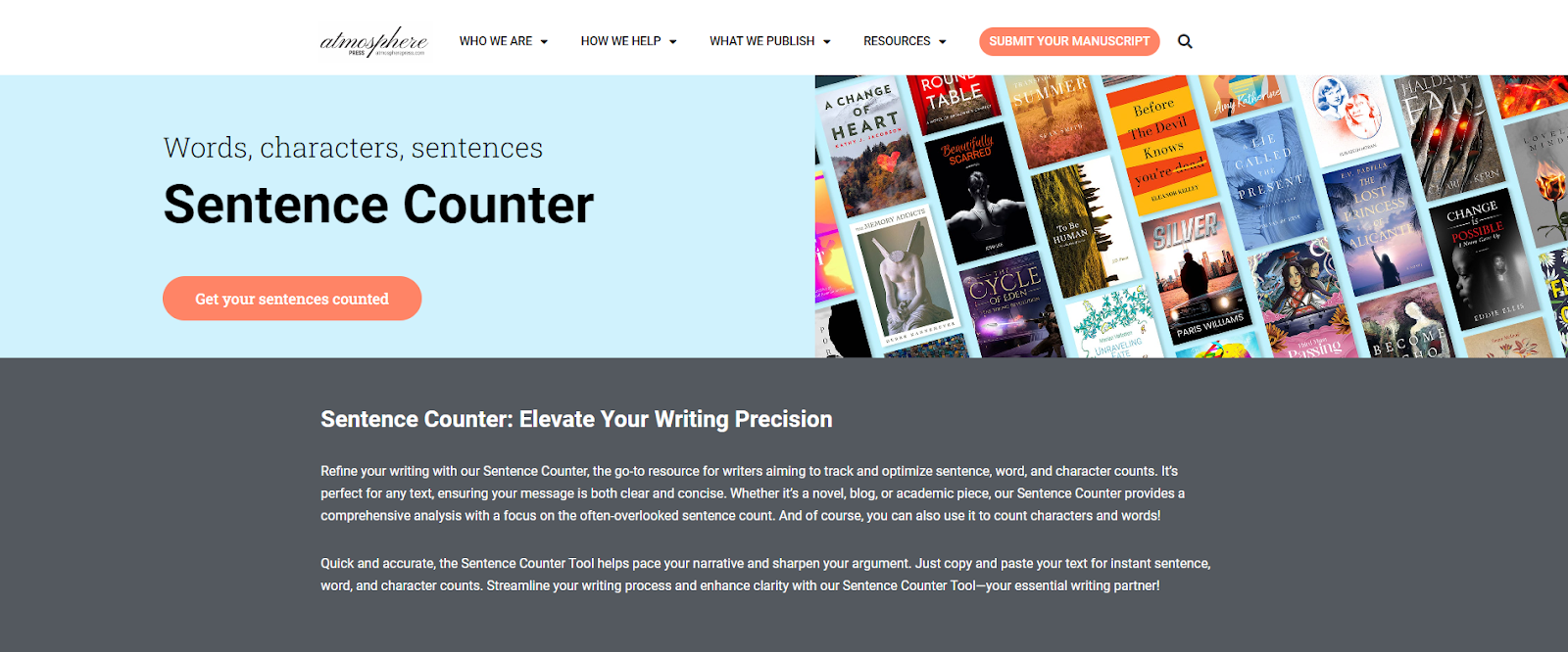 AtmospherePress.com Sentence Counter