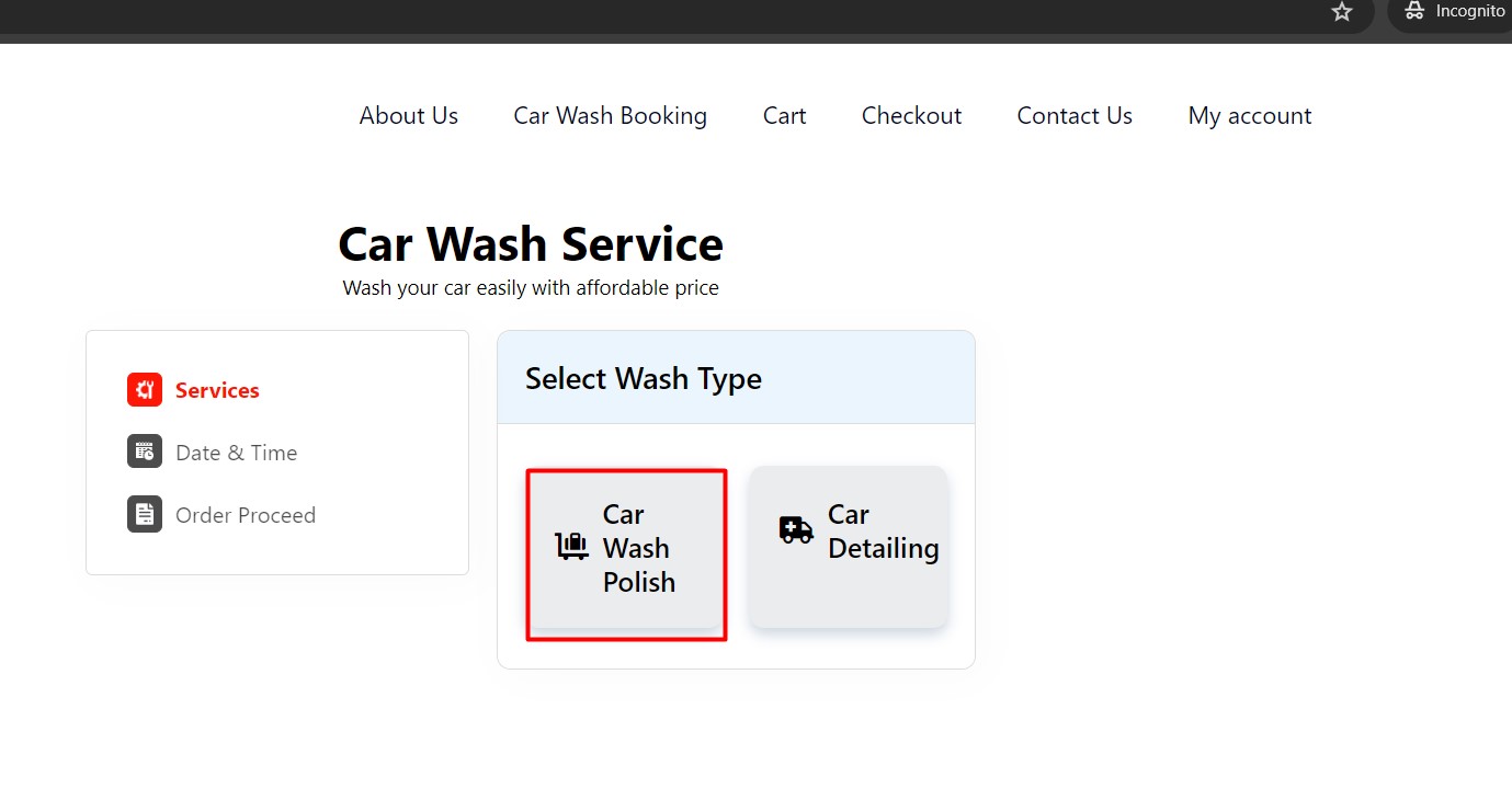 Car Wash Appointment Booking System