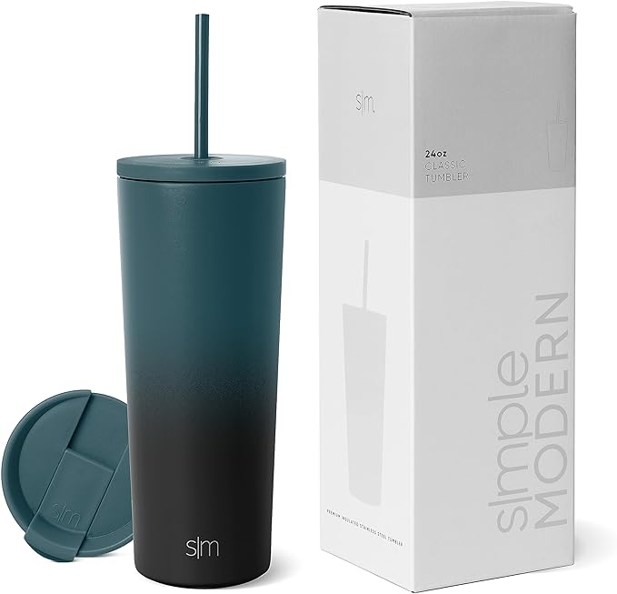 Simple Modern Insulated Tumbler With Lid And Straw 