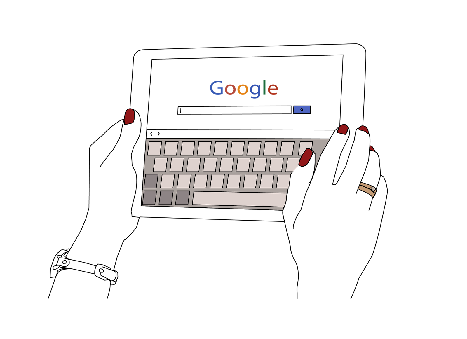 イラスト　Google　検索　タブレット