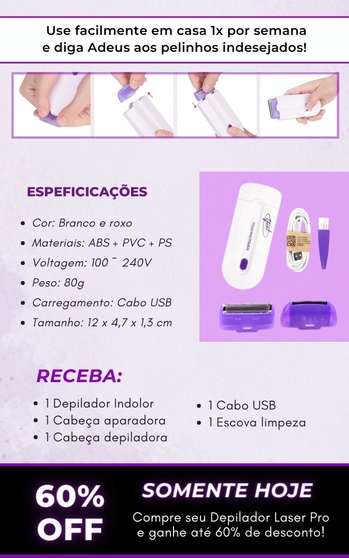 Kit Depilador Elétrico Portátil Laser Pro - Loja Marviva