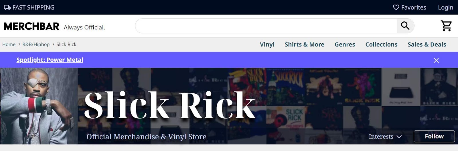 Slick Rick Merchandise Sales
