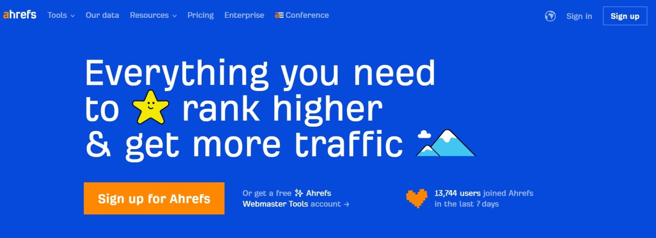 Ahrefs Homepage