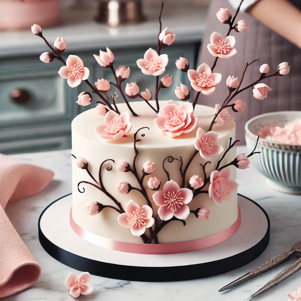 Flower Pattern Using Buttercream with Pastel Colors