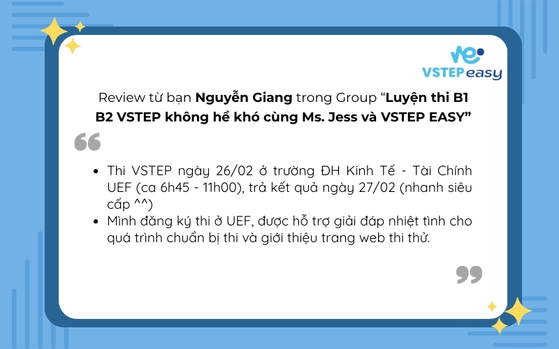 Review từ bạn Nguyễn Giang về điểm thi trường Đại học KHXH&NV TP.HCM