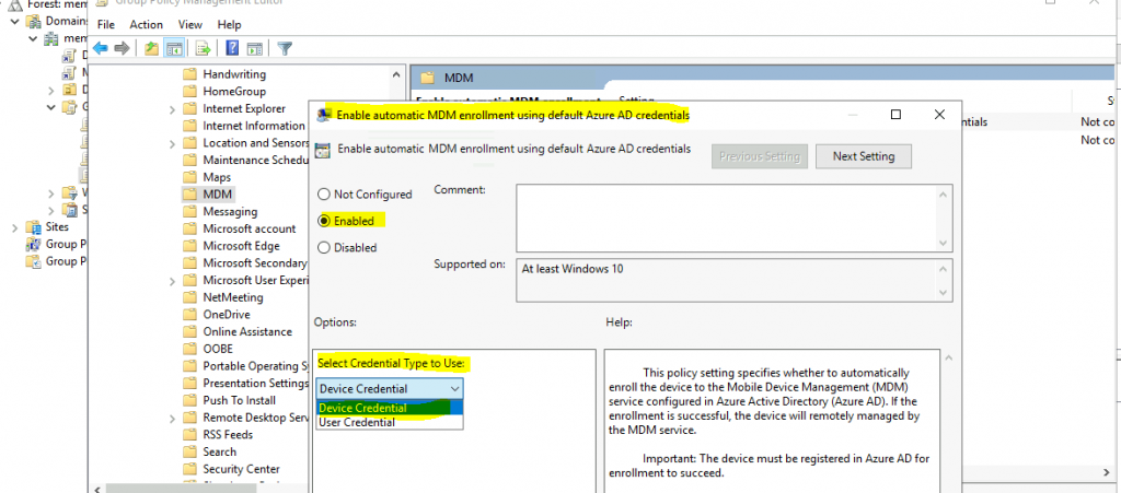 Windows 10 Intune Enrollment using Group Policy | Automatic Enrollment | WVD