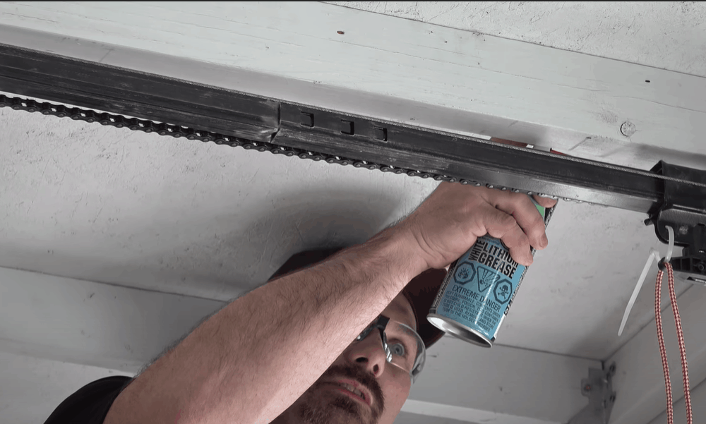 how to grease garage door