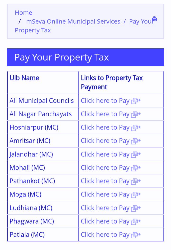 MSEVA Property Tax