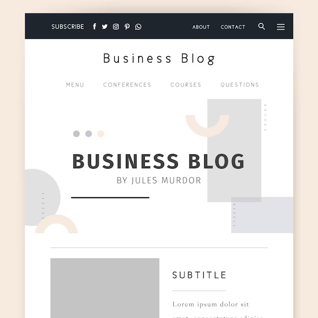A template of a business blog