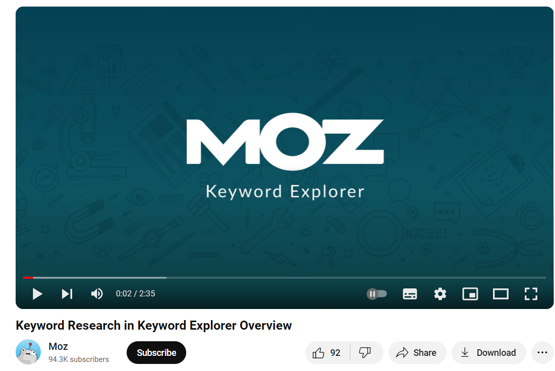 Keywprd Explorer - Moz