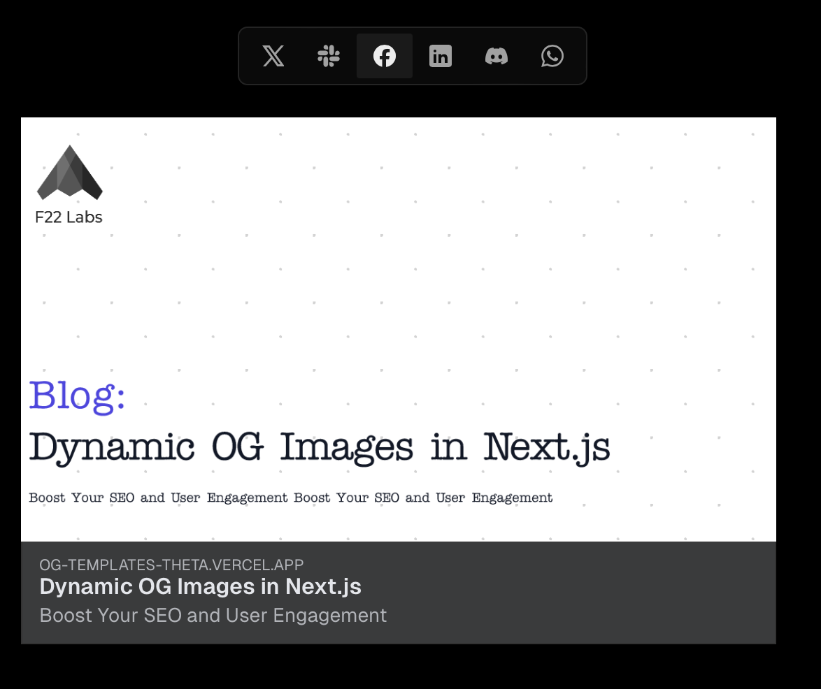 Dynamic OG image preview on Facebook