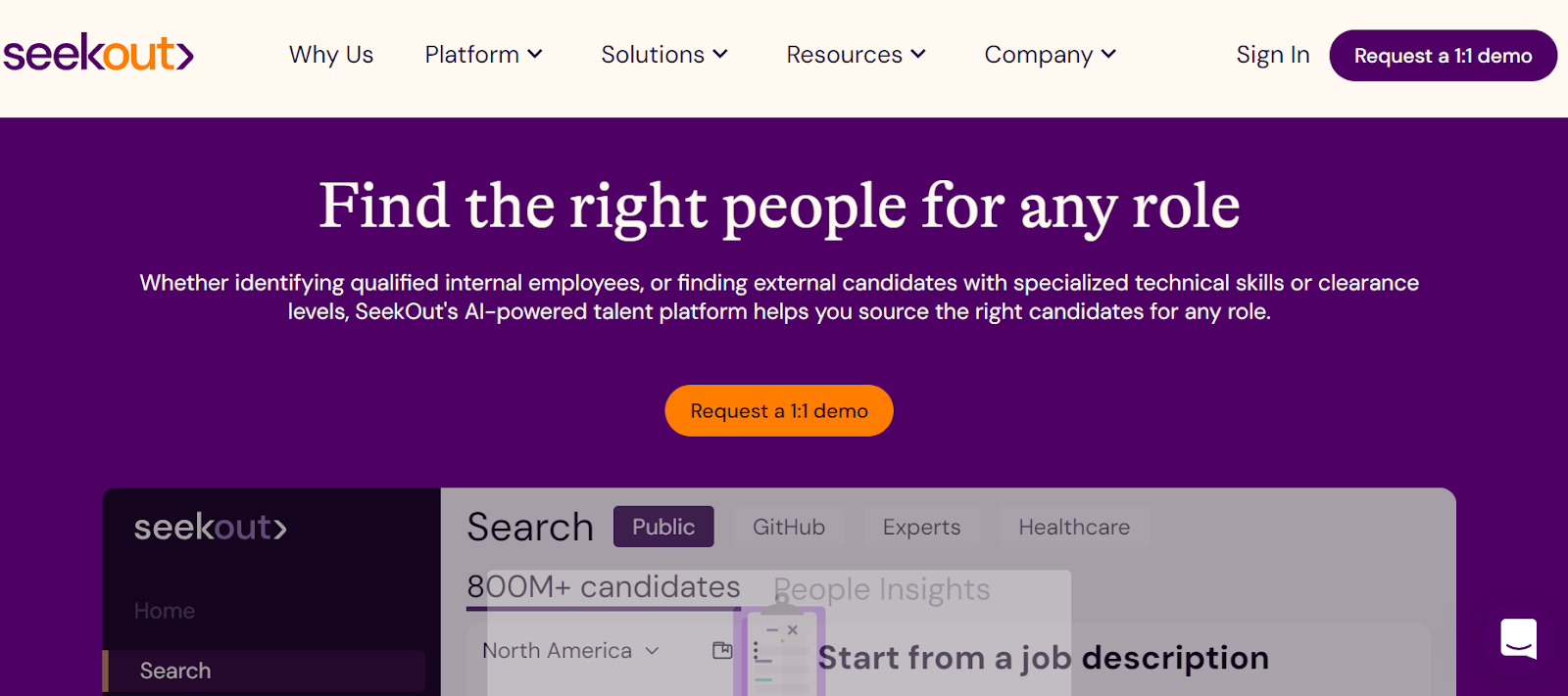 SeekOut is another one of the highly regarded AI-powered recruiting tools