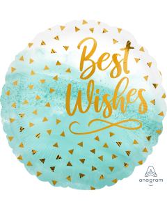 18" Best Wishes Gold Confetti