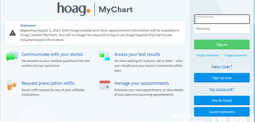 Hoag connect MyChart 