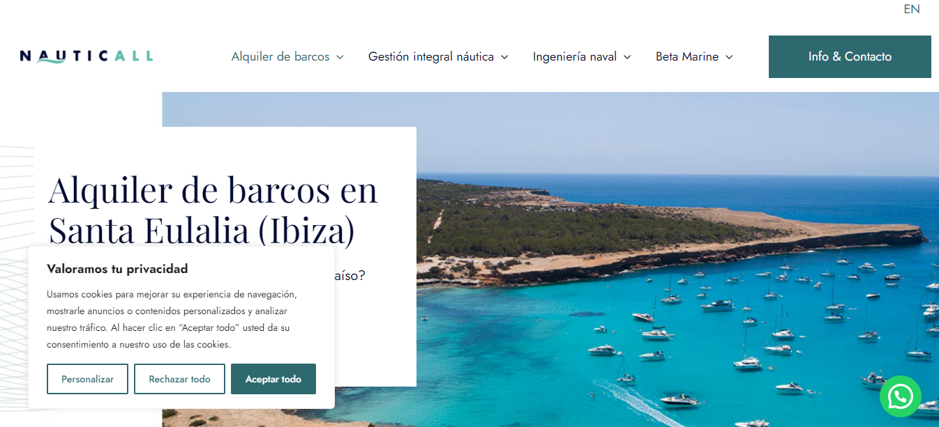 Descubre el mar con alquiler de barcos y navegación en Ibiza.
