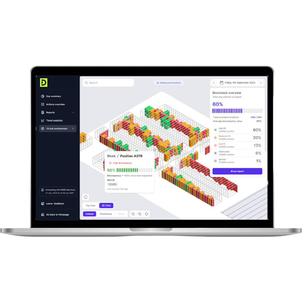 DexoryView Block stack feature for inventory management