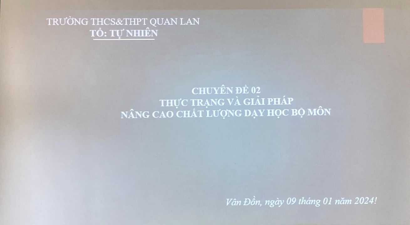 Hội nghị chuyên đề: Thực trạng và giải pháp nâng cao chất lượng dạy học bộ môn