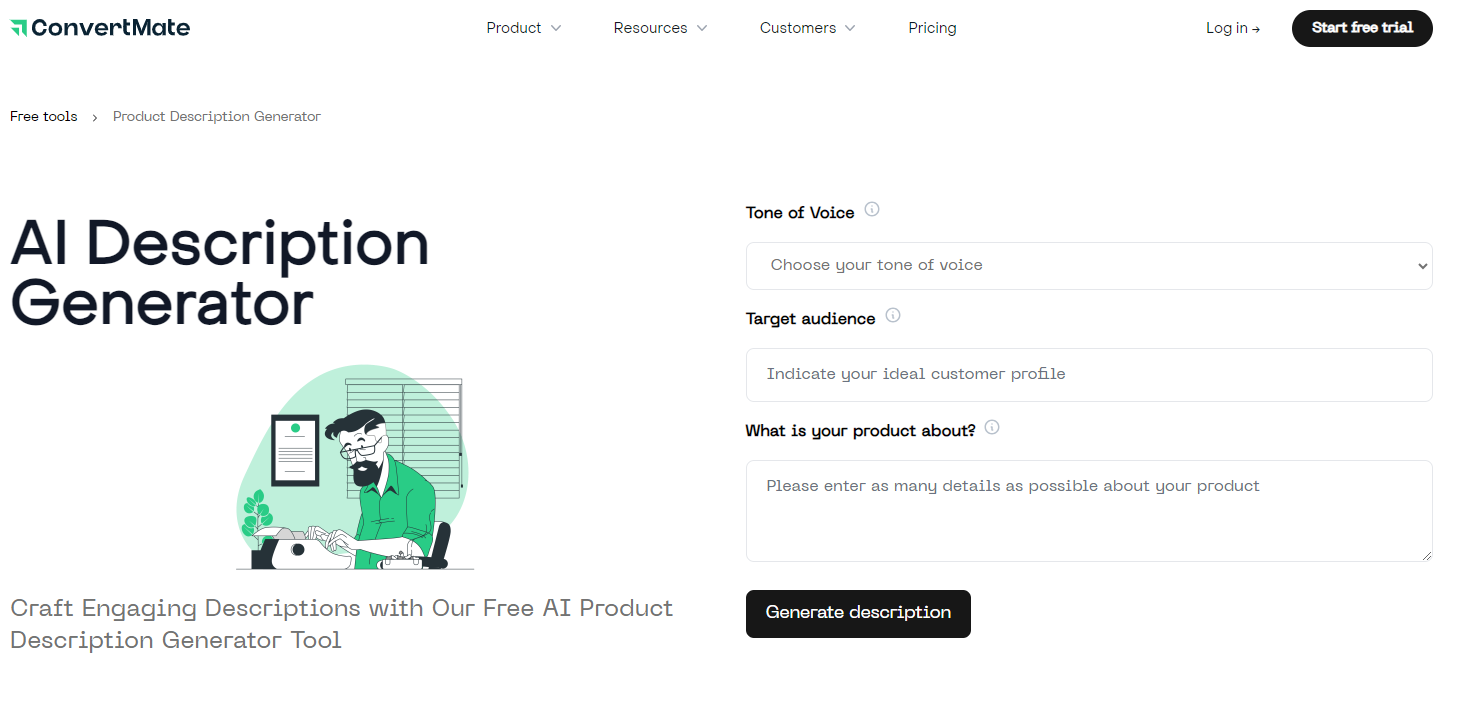 Convertmate Product Description Generator