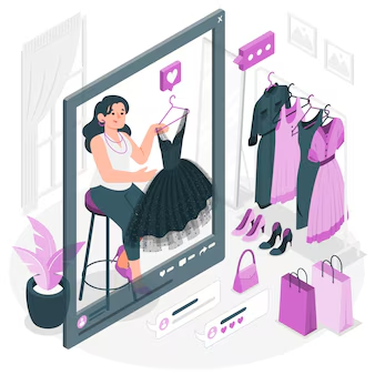 Fashion blogging illustration