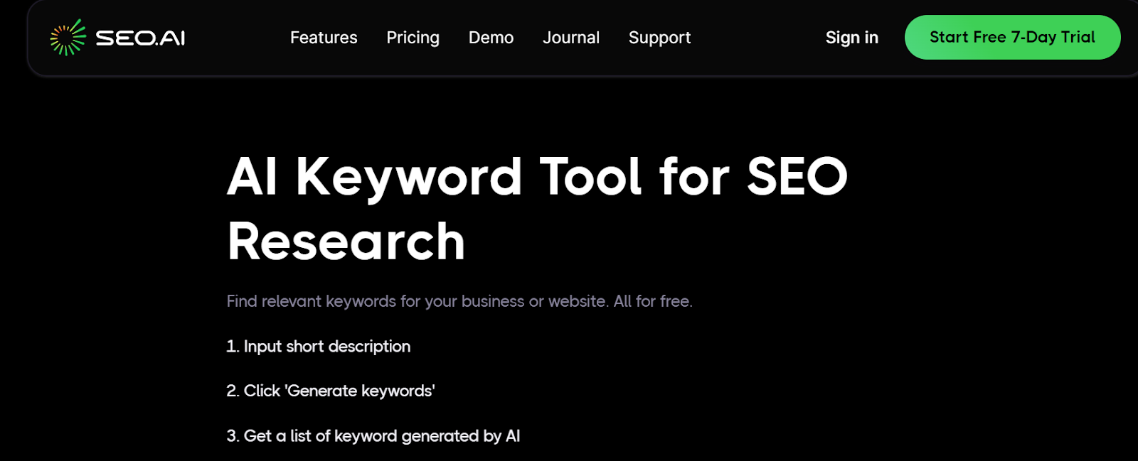 SEO.ai AI Keyword Tool