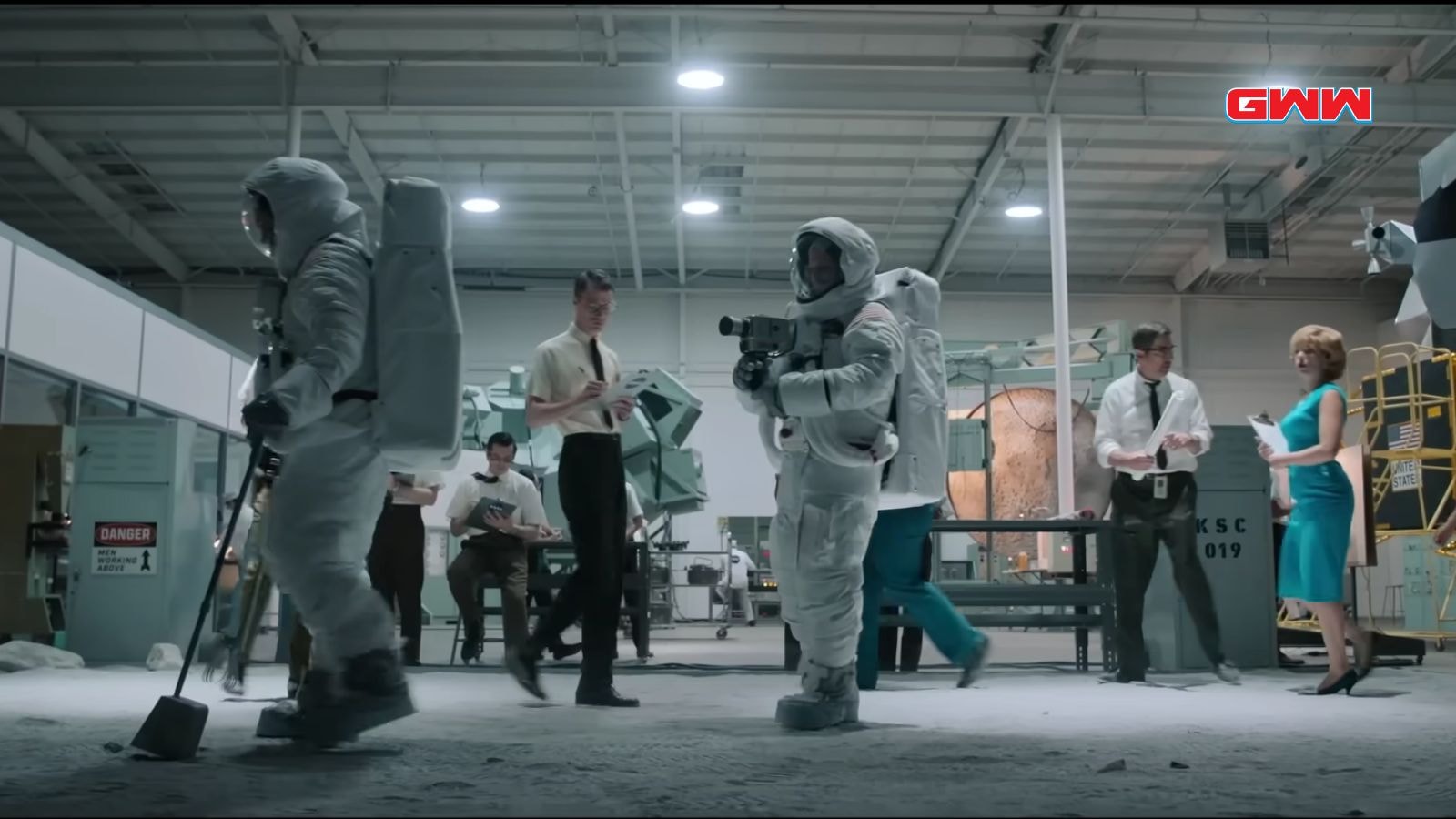 Fake astronauts in the film 