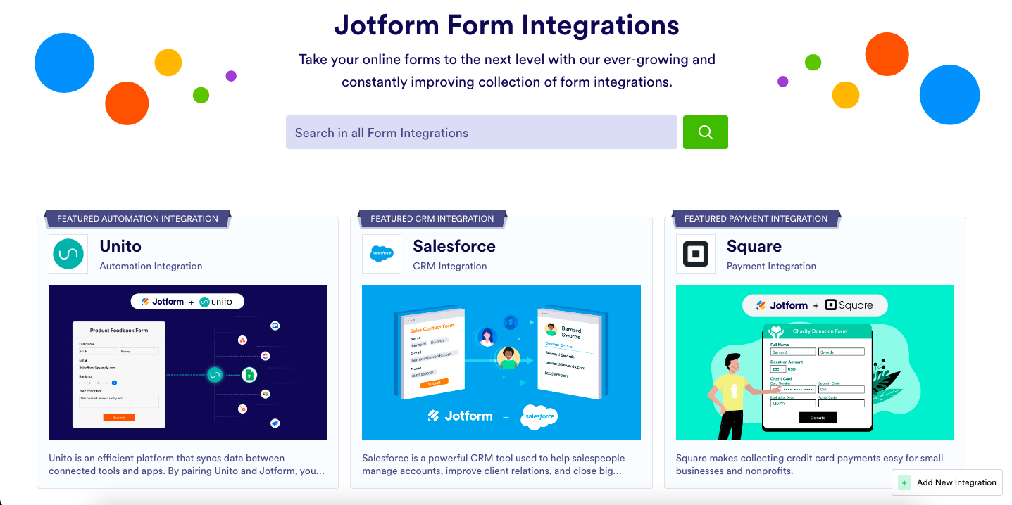 Jotform-integrations