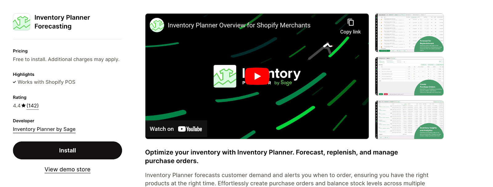 Inventory Planner Forecasting, simplifying inventory management and improving SEO performance.