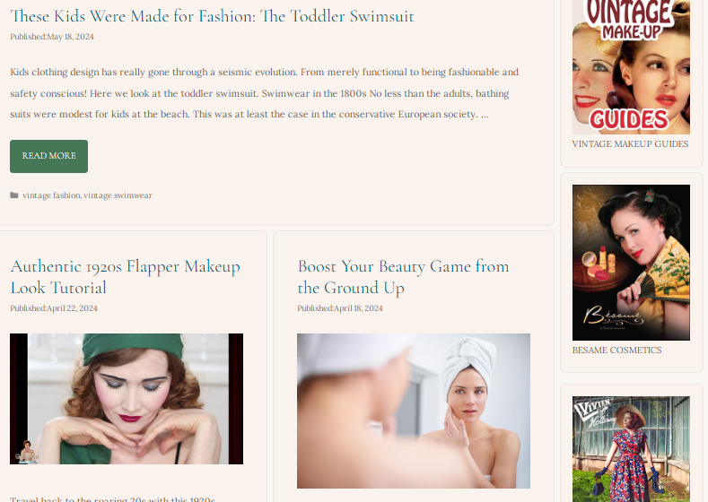 Glamour Daze has the best vintage blog design