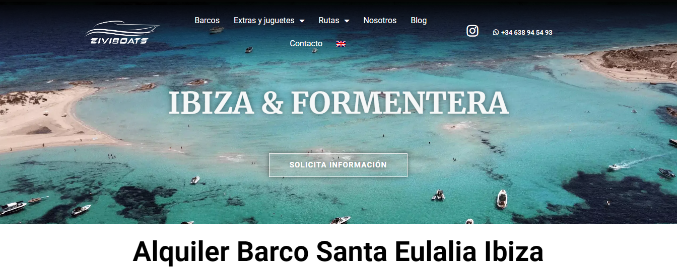 Servicios completos de alquiler de barcos y navegación en Ibiza.
