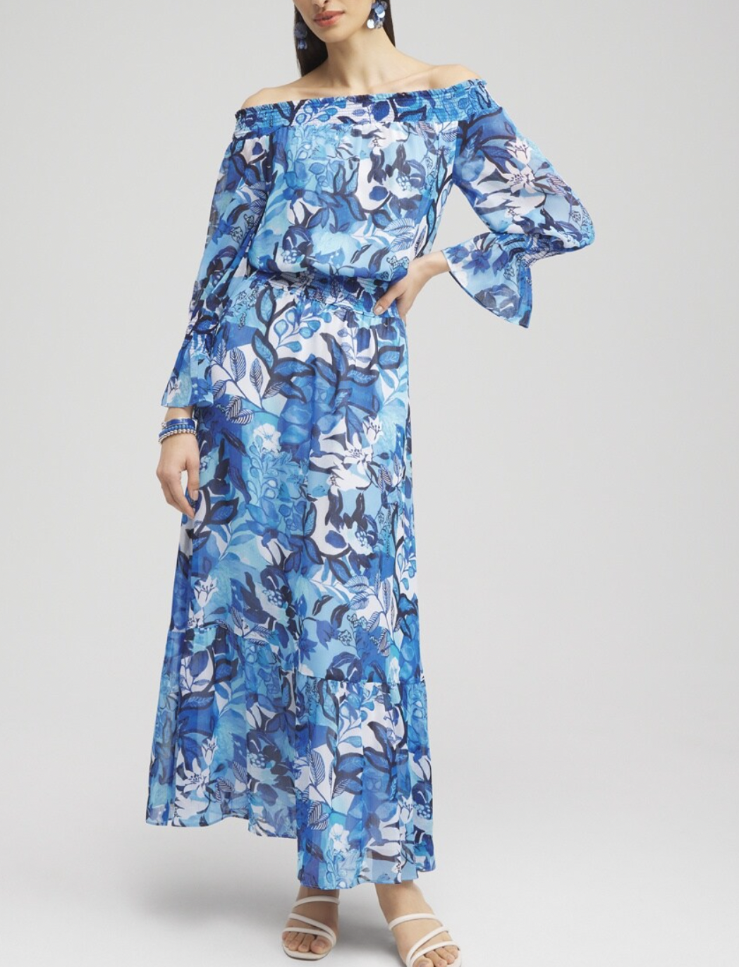 Robe Maxi florale en mousseline de soie, robes boho