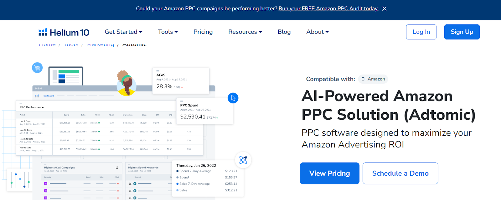 Helium 10 Adtomic: Best AI Tool for Amazon PPC