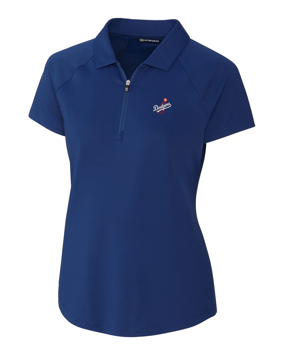 Los Angeles Dodgers Cooperstown Cutter & Buck Forge Stretch Womens Short Sleeve Polo in Dodger Blue