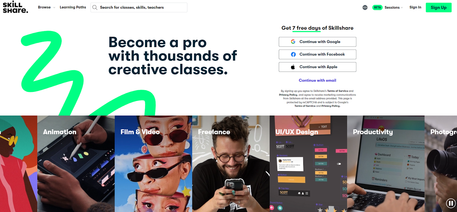 Skillshare: Become a pro with thousands of creative classes