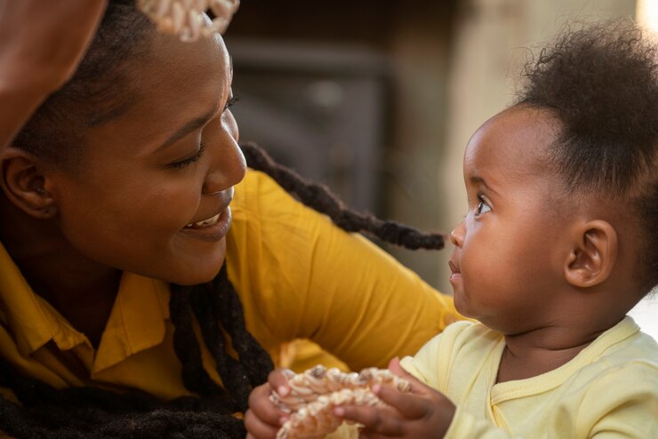 Mother and toddler moment