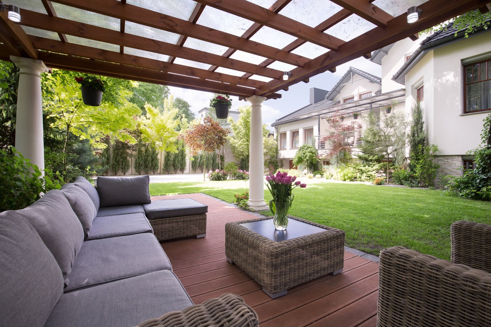 yard couch pergola